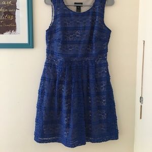 Lacy, blue party dress